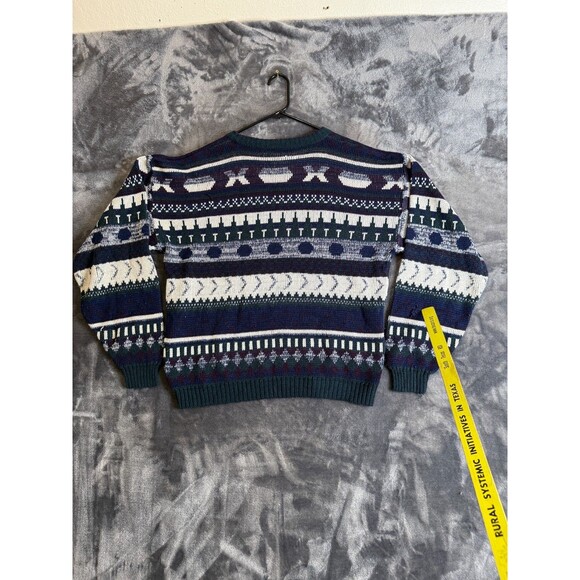 Today's News Geometric Long Sleeve Knit Pullover Long Sleeve Size Large - Picture 7 of 7